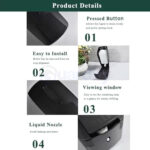 Wall Mounted Plaza Liquid Soap Dispenser | 1000ml ABS Plastic