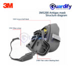 3M 3200 Reusable Half Mask Respirator | Single Cartridge Respirator | Industrial Respiratory Protection