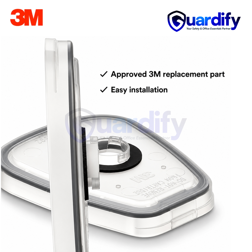 3M 502 Respiratory Filter Adapter | Particulate Filter & Gas/Vapour Cartridge Connector | Respirator Accessory