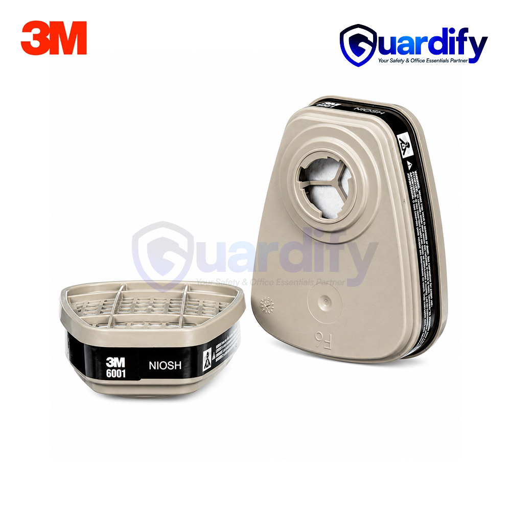 3M 6001 Organic Vapor Cartridge | Bayonet Replacement Filter | Respiratory Protection Cartridge