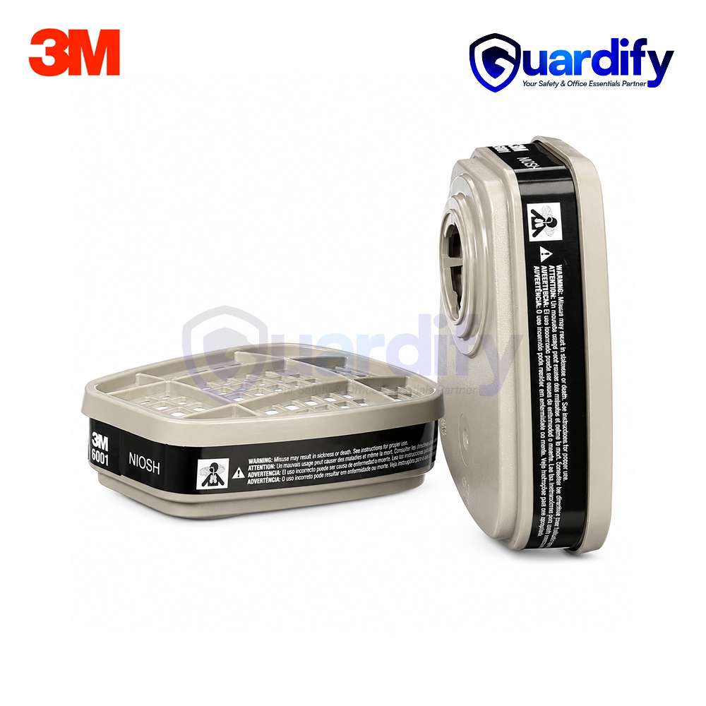 3M 6001 Organic Vapor Cartridge | Bayonet Replacement Filter | Respiratory Protection Cartridge