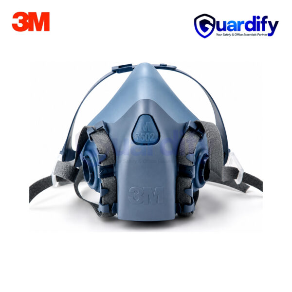 3M 7502 Reusable Half Face Respirator | Silicone Facepiece | Medium Size | Industrial Respiratory Protection