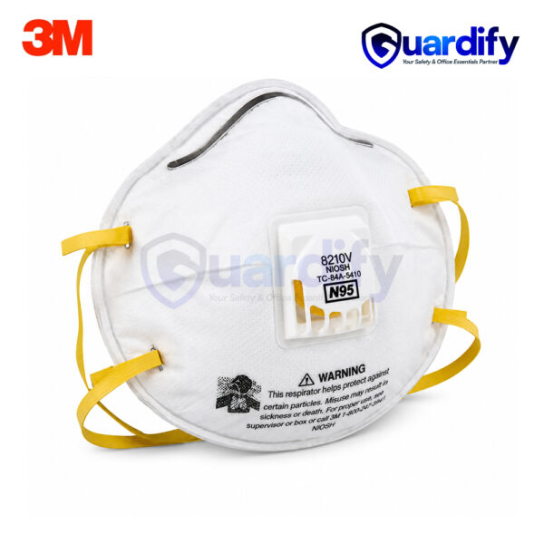 3M 8210V N95 Particulate Respirator | Valved Disposable Dust Mask | Cool Flow™ Exhalation Valve