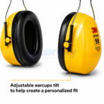 3M PELTOR Optime 98 H9A Earmuff | 24 dB NRR | Over-the-Head Yellow Hearing Protection