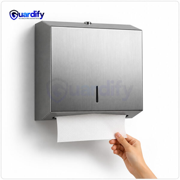 Heavy Duty Stainless Steel Wall Mounted Tissue Paper Dispenser | Multi-Fold Paper Towel Holder | Rust-Resistant