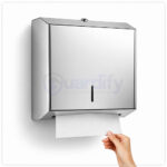 Heavy Duty Stainless Steel Wall Mounted Tissue Paper Dispenser | Multi-Fold Paper Towel Holder | Rust-Resistant