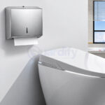 Heavy Duty Stainless Steel Wall Mounted Tissue Paper Dispenser | Multi-Fold Paper Towel Holder | Rust-Resistant