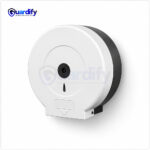 Round Tissue Paper Dispenser | Wall Mounted ABS Jumbo Roll Holder | White & Green