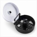 Round Tissue Paper Dispenser | Wall Mounted ABS Jumbo Roll Holder | White & Green