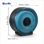 Round Tissue Paper Dispenser | Wall Mounted ABS Jumbo Roll Holder | White & Green
