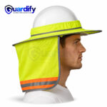 SS67 High Visibility Hard Hat Sunshade with Neck Protector
