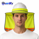 SS67 High Visibility Hard Hat Sunshade with Neck Protector