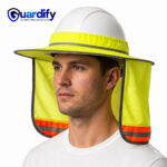 SS67 High Visibility Hard Hat Sunshade with Neck Protector