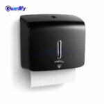 Wall Mounted Black Paper Towel Dispenser | Large Capacity ABS Tissue Dispenser | Universal Fit