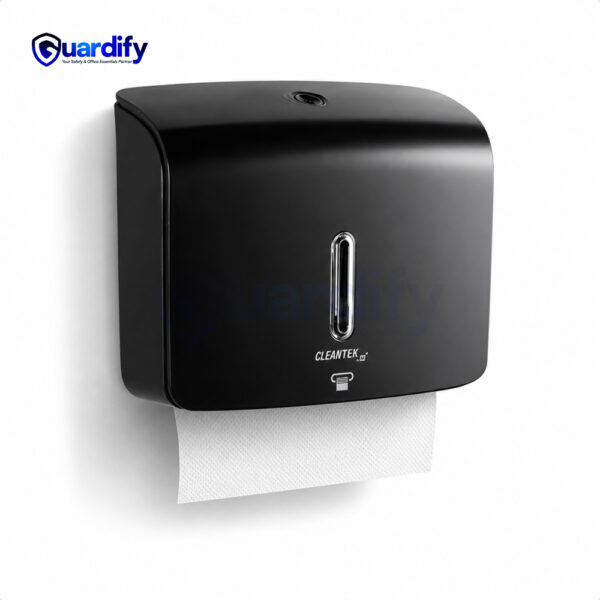 Wall Mounted Black Paper Towel Dispenser | Large Capacity ABS Tissue Dispenser | Universal Fit
