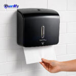 Wall Mounted Black Paper Towel Dispenser | Large Capacity ABS Tissue Dispenser | Universal Fit