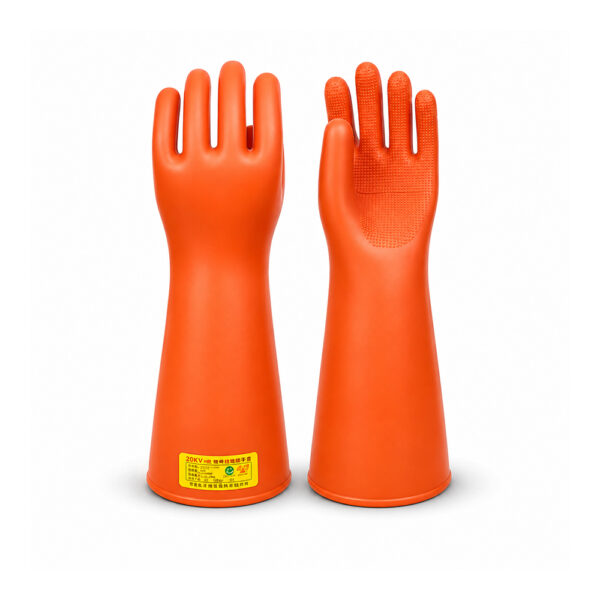 20kV Class 2 Electrical Insulating Rubber Safety Gloves EG-06 | High-Voltage Protection Gloves