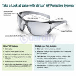 3M Virtua AP 11819 Protective Eyewear | Clear Hard Coat Safety Glasses | Impact & UV Protection