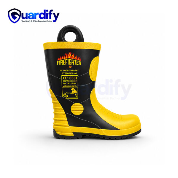 Fire Fighting Gum Boots | Heat, Impact & Slip-Resistant Emergency Safety Footwear