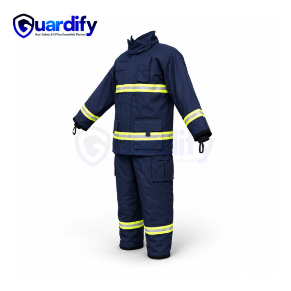 Navy Blue Fire Fighting Suit | Multi-Layer Flame & Heat-Resistant Protective Suit