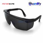 PeterSafe HS-1052 Black Safety Glasses | Anti-Scratch Polycarbonate Lens | UV Protective Eyewear