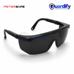 PeterSafe HS-1052 Black Safety Glasses | Anti-Scratch Polycarbonate Lens | UV Protective Eyewear