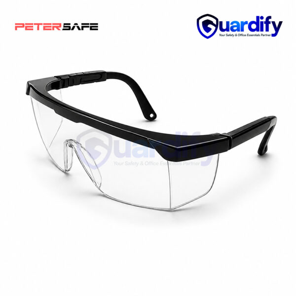 PeterSafe HS-1052 Safety Glasses | Clear Protective Eyewear | Industrial Impact Protection