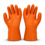 PVC 708 Orange Anti-Slip Safety Gloves | Waterproof & Oil-Resistant Strong Grip Work Gloves