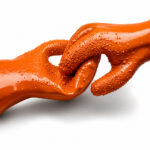 PVC 708 Orange Anti-Slip Safety Gloves | Waterproof & Oil-Resistant Strong Grip Work Gloves