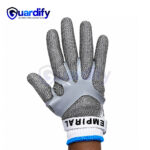 Stainless Steel Cut-Resistant Metal Mesh Chain Glove | Textile Strap & Elastic Grip